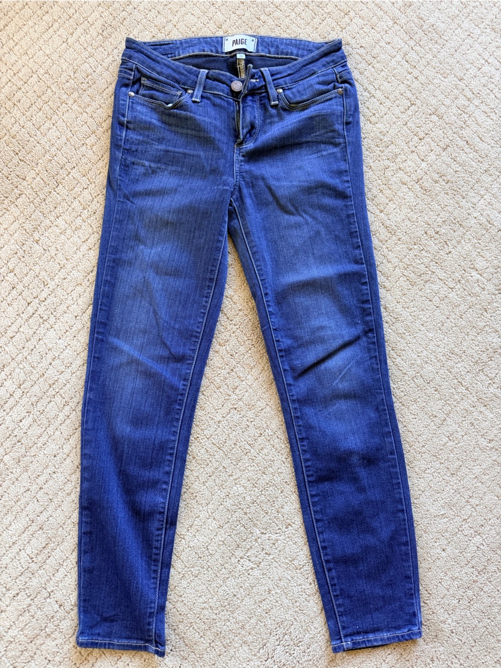 Paige Verdugo Crop Blue Jeans Size 26